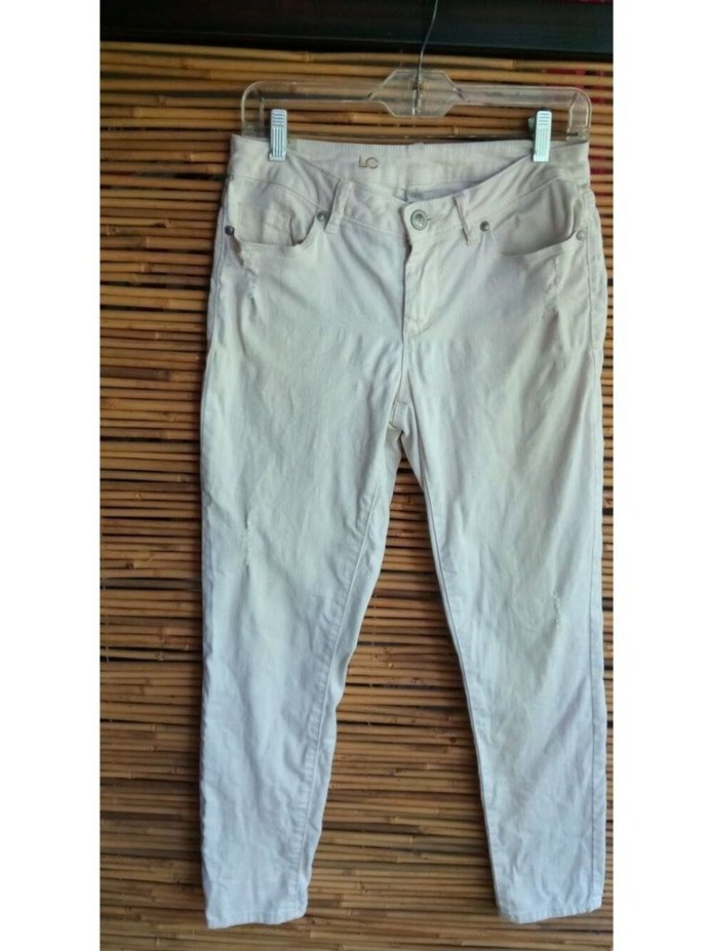 Laura Conrad 6 White Creme Skinny Jeans